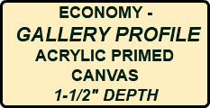 ECONOMY - GALLERY PROFILE ACRYLIC PRIMED CANVAS 1-1/2" DEPTH
