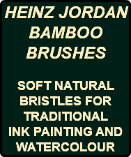 HEINZ JORDAN BAMBOO BRUSHES SOFT NATURAL BRISTLES FOR TRADITIONAL INK PAINTING AND WATERCOLOUR