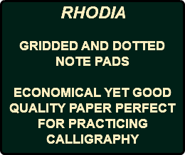 RHODIA GRIDDED AND DOTTED NOTE PADS ECONOMICAL YET GOOD QUALITY PAPER PERFECT FOR PRACTICING CALLIGRAPHY 